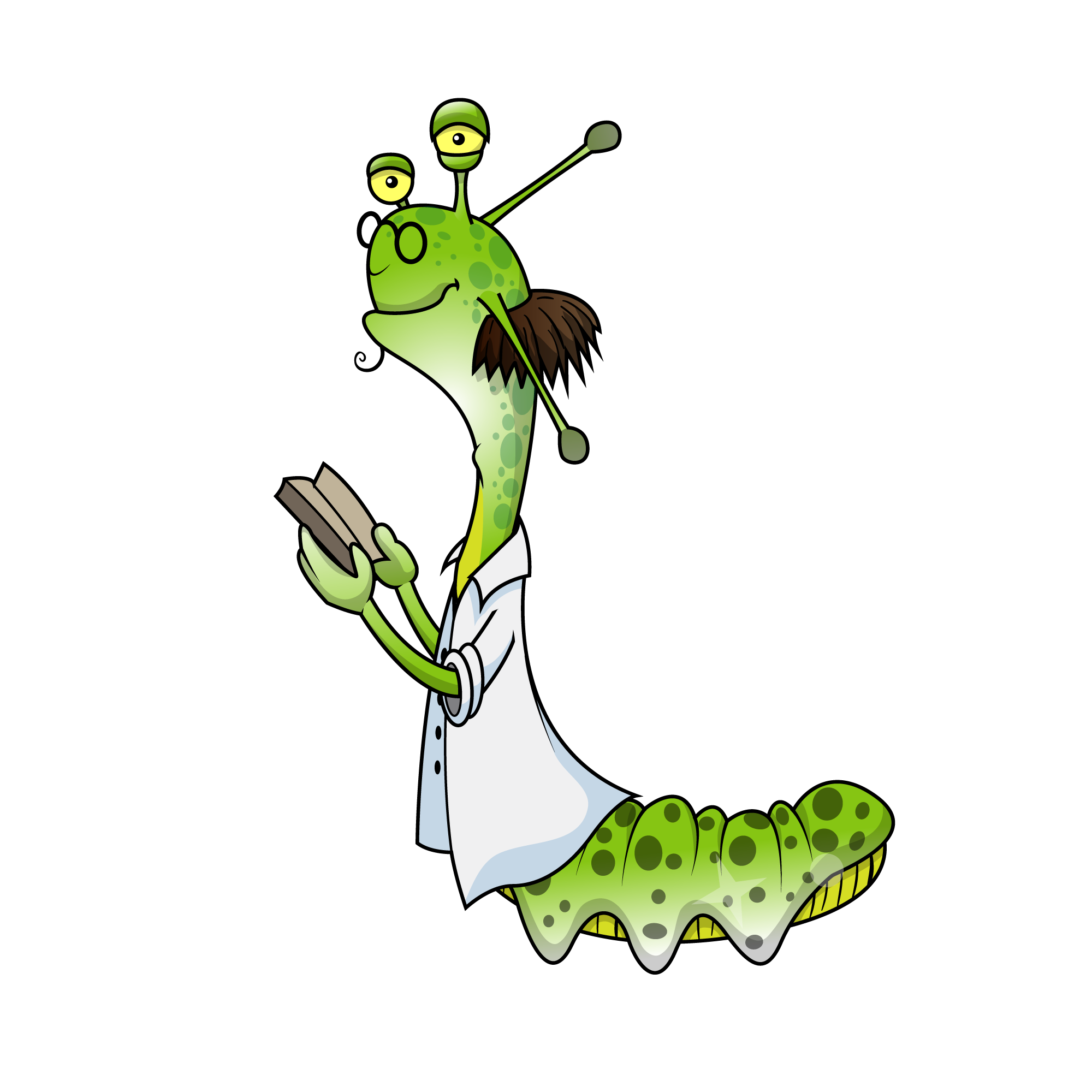 Green Monster, facing leftward while holding a staff.