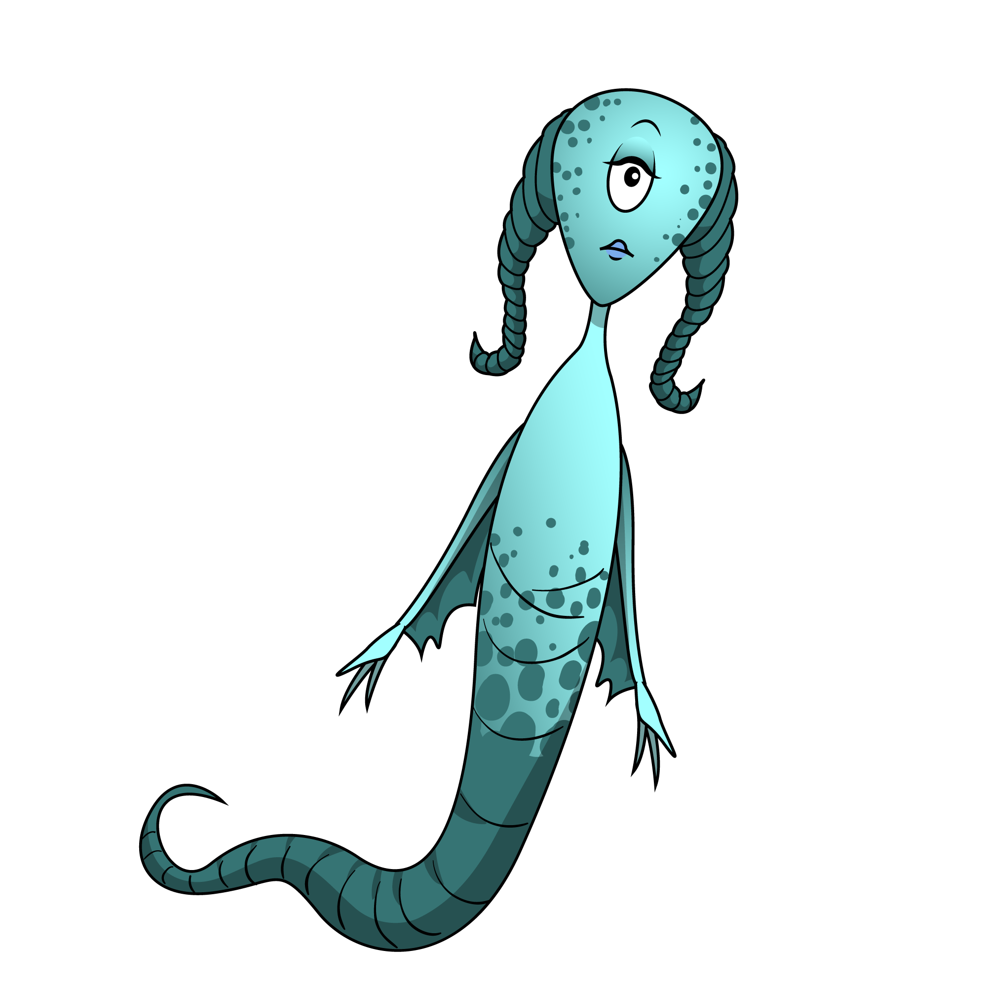Vaughn, the green slug monster.